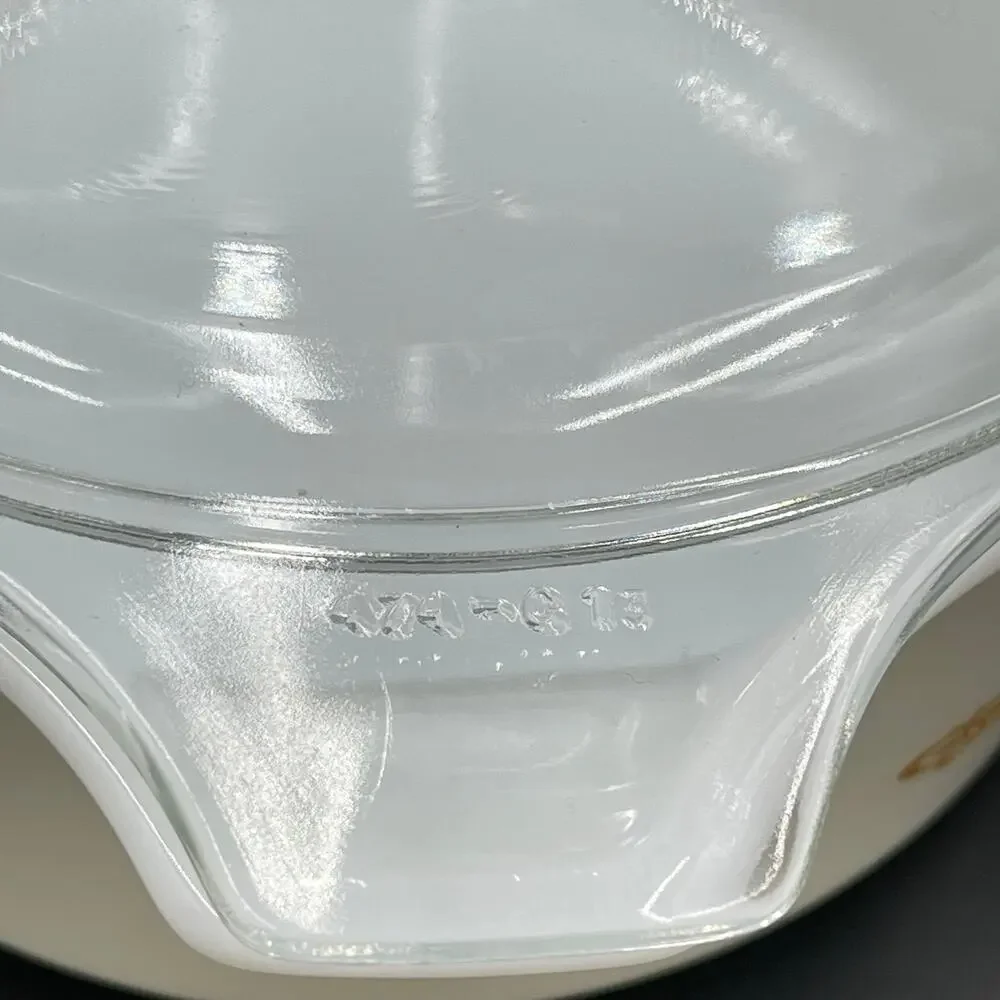 Vtg Pyrex Casserole Dish Butterfly Gold 1.5 L 474-B Ovenware Corning NY USA